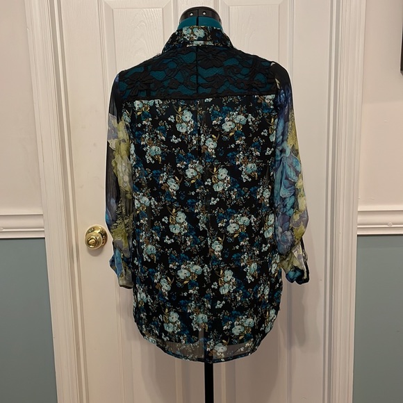 dressbarn Tops Blouse With Black Tank Tab Roll Up Sleeves Poshmark